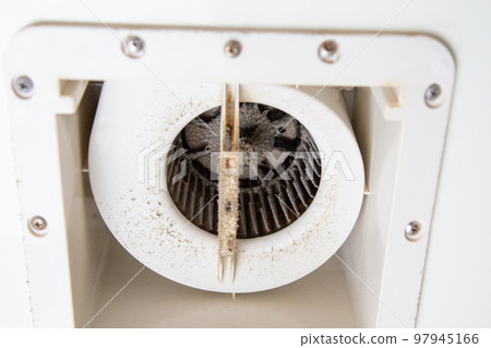 Bathroom ventilation fan close-up (dirt, abnormal noise) 97945166