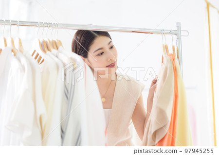 Shopping image Woman enjoying shopping 97945255
