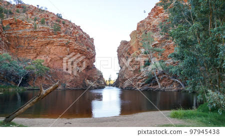 Crags and springs in the MacDonnell Ranges 97945438