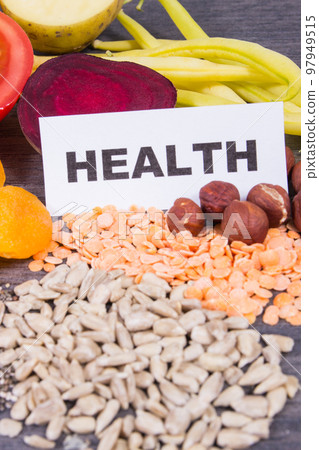 Inscription health with nutritious ingredients containing natural minerals and vitamin K Inscription health with nutritious ingredients containing natural minerals and vitamin K 97949515