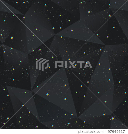 Black triangle seamless pattern with grunge effect. Black triangle seamless pattern with grunge effect. 97949617