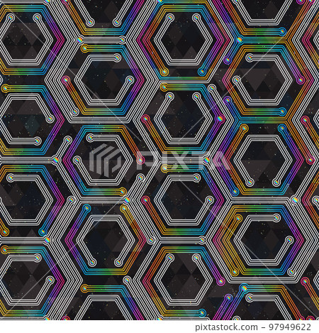 Colored geometric seamless pattern Colored geometric seamless pattern 97949622