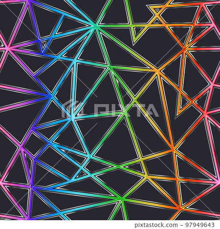 Rainbow color triangle seamless pattern. Rainbow color triangle seamless pattern. 97949643