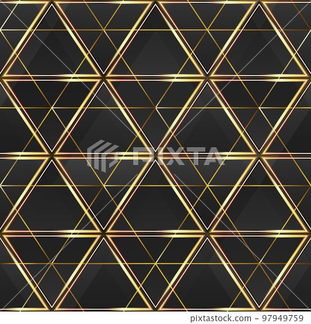 Gold triangle seamless pattern. Gold triangle seamless pattern. 97949759