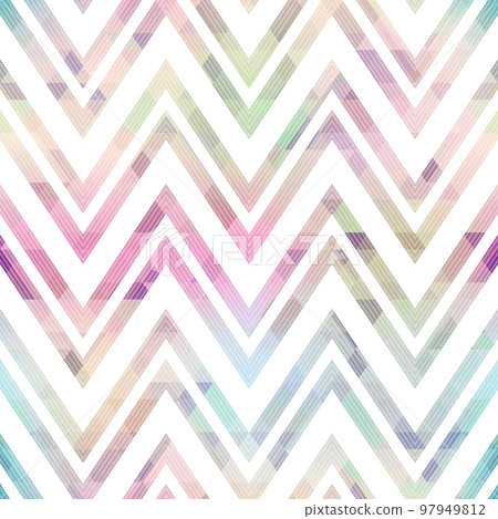 Pastel color zigzag seamless pattern. 97949812