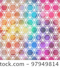 Rainbow mosaic pattern. 97949814