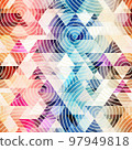 Retro color triangle pattern. 97949818