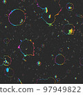 Spots grunge texture with spectrum color effect. 97949822