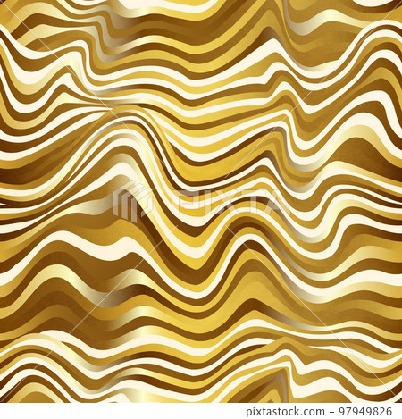 Gold color wave seamless pattern. 97949826