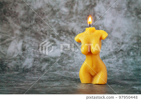 Beeswax candle female woman body shape Beeswax candle female woman body shape 97950448