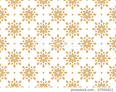 Abstract geometric pattern with lines, snowflakes. A seamless vector background. White and gold texture. Graphic modern pattern Abstract geometric pattern with lines, snowflakes. A seamless vector background. White and gold texture. Graphic modern pattern 97950822