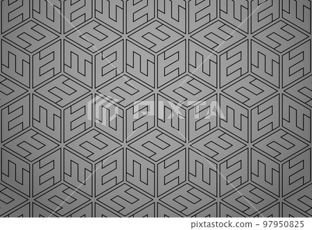The geometric pattern with lines. Seamless vector background. Black and gray texture. Graphic modern pattern. Simple lattice graphic design The geometric pattern with lines. Seamless vector background. Black and gray texture. Graphic modern pattern. Simple lattice graphic design 97950825