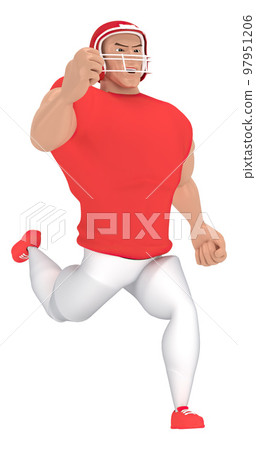 Isometric sport characters american football players . 3d rendering of Football players. 97951206