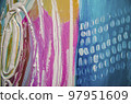 Hand drawn acrylic painting. Abstract art 97951609