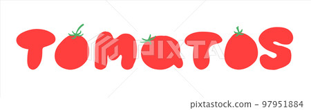 Set of tomatoes in cartoon flat style. Healthy natural vegetables food. Vector illustration isolated on white background. Set of tomatoes in cartoon flat style. Healthy natural vegetables food. Vector illustration isolated on white background. 97951884