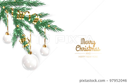 Merry Christmas sale banner template. Greeting card, banner, poster, header for website 97952046