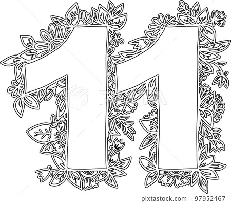 Number 11, vector design element Number 11, vector design element 97952467