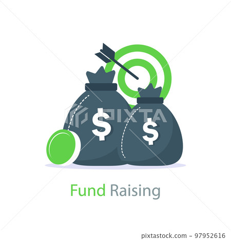 investment idea, financial strategy, fund raising campaign, business revenue increase target, fast loan, money grant, earn more, asset allocation,Hedge fund concept 97952616