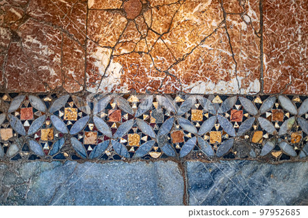 Byzantine mosaics on the floor of St. Nicholas Church Demre, Turkey. 97952685