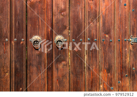 Old vintage wooden door Old vintage wooden door 97952912