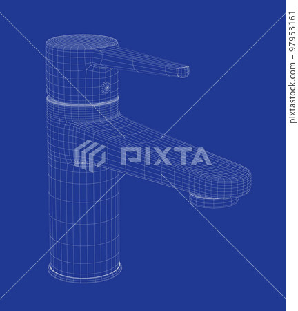 3D model of bathroom faucet 3D model of bathroom faucet 97953161