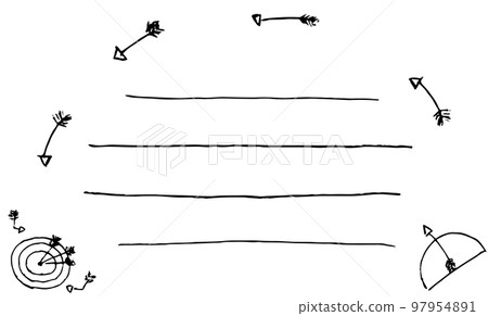 Bow and arrow message card 97954891