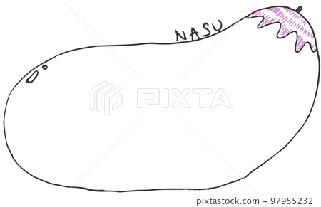 Glossy eggplant message card Glossy eggplant message card 97955232