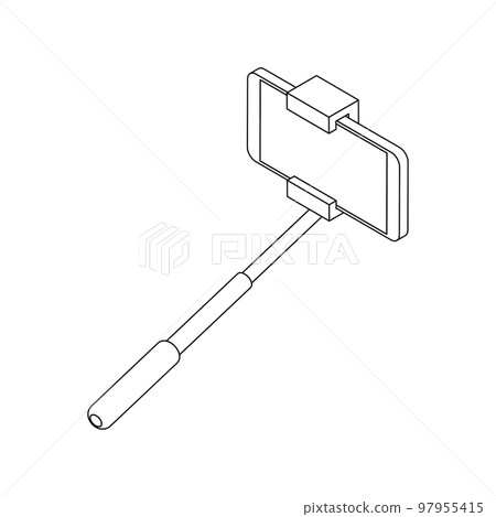 自拍杆對角線繪製 自拍杆對角線繪製 97955415