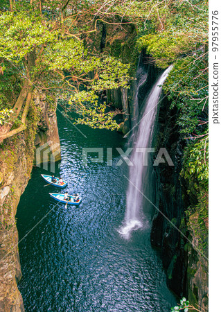 Beautiful Nature and Takachiho Gorge Waterfall 97955776
