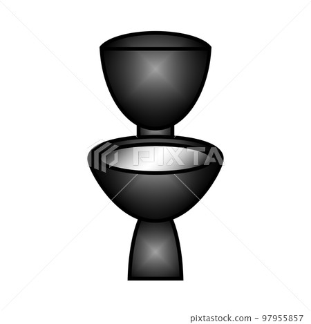 Toilet icon on white. Toilet icon on white. 97955857