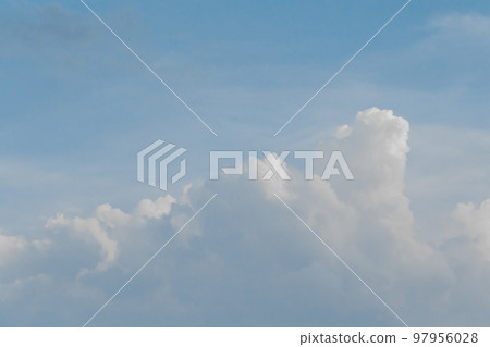 Soft evening grey-blue sky clouds air atmosphere weather background nature 97956028