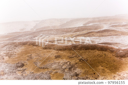 Travertines mountains of Pamukkale in Turkey. 97956155