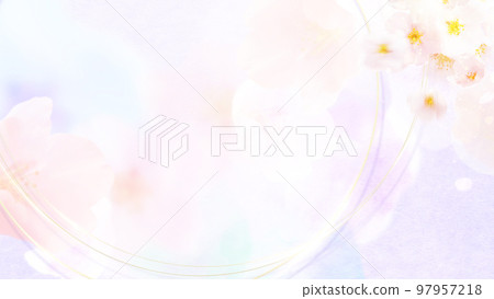bright cherry blossom background 97957218