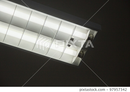 Fluorescent lamp with louver 97957342