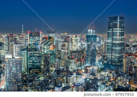 Tokyo night view with sky tree 97957958