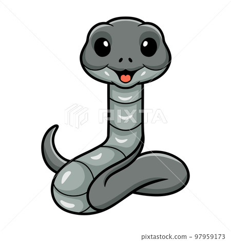 Cute black mamba snake cartoon Cute black mamba snake cartoon 97959173