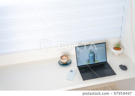 3D CAD, three-dimensional 3DCG building equipment design, water tank, latte art 97959497