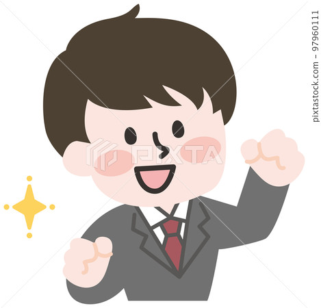 一個穿著西裝的年輕上班族 一個穿著西裝的年輕上班族 97960111