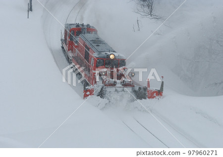 米坂線 Uzen Matsuoka - Isa Territory JR East DD14-317 + DE10-1680 (Nagaoka) Tokusetsu 97960271