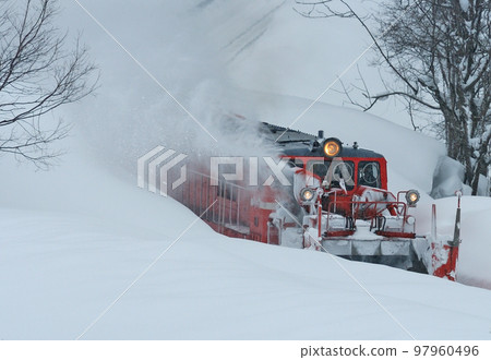 米坂線 Uzen Matsuoka - Isa Territory JR East DD14-317 + DE10-1680 (Nagaoka) Tokusetsu 97960496