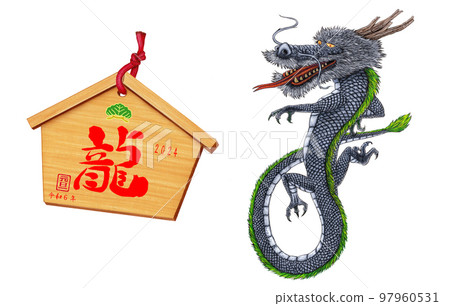 龍年賀年卡零件2組（繪麻） 97960531