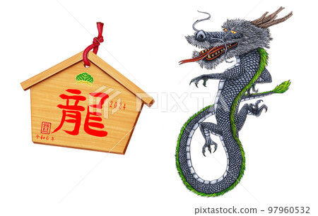 龍年賀年卡零件2組（繪麻） 97960532