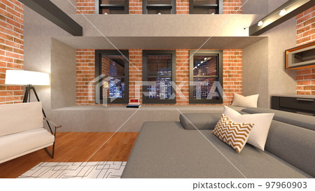 brick wall living dining brick wall living dining 97960903