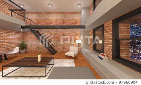 brick wall living dining brick wall living dining 97960904