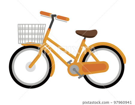 Illustration image of an orange bicycle 97960941