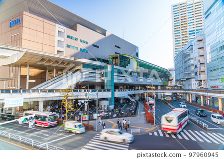 Tachikawa Kita Station Scenery in front of the station 97960945