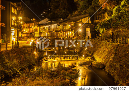 Yamagata Prefecture Ginzan Onsen / Illumination 97961927