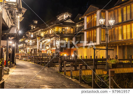 Yamagata Prefecture Ginzan Onsen / Illumination 97961957