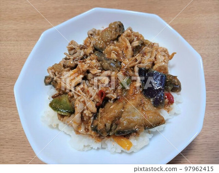 Mapo eggplant rice bowl at home 97962415