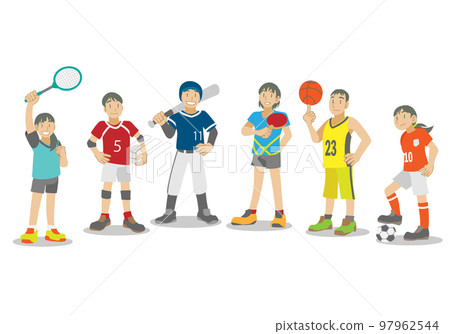 孩子們享受各種運動 孩子們享受各種運動 97962544